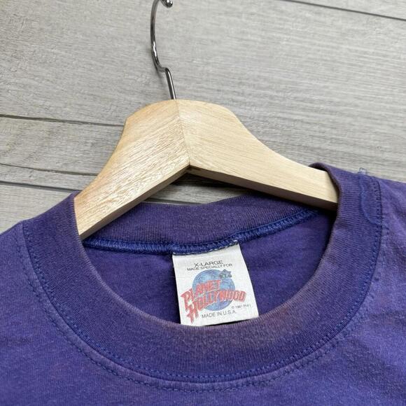 Vintage Planet Hollywood Key West T-Shirt XL Made in USA 90s Single Stitch Faded - Picture 4 of 7